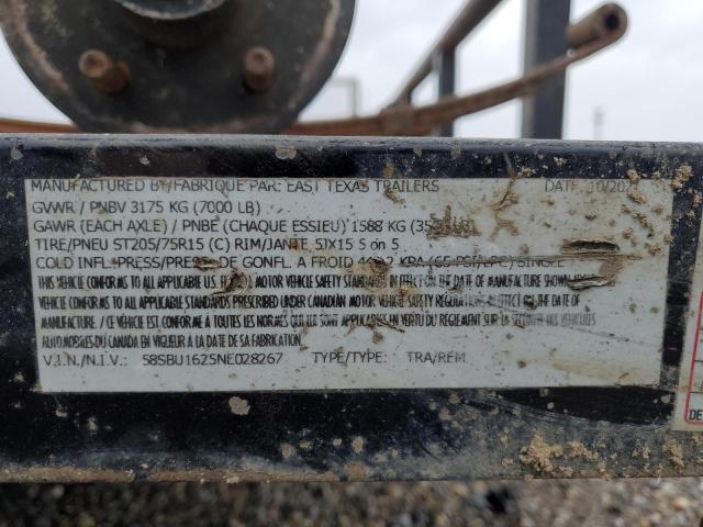58SBU1625NE028267 - 2022 UTILITY TRAILER Qara foto 10