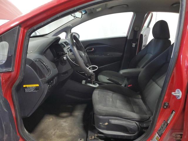 KNADN5A31D6180016 - 2013 KIA RIO EX RED photo 7