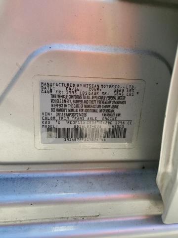 3N1AB7AP3GY274766 - 2016 NISSAN SENTRA S SILVER photo 12