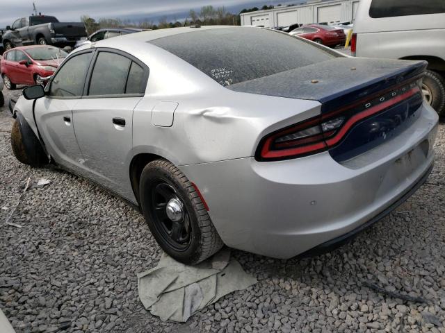 2C3CDXAT5KH579881 - 2019 DODGE CHARGER POLICE SILVER photo 2