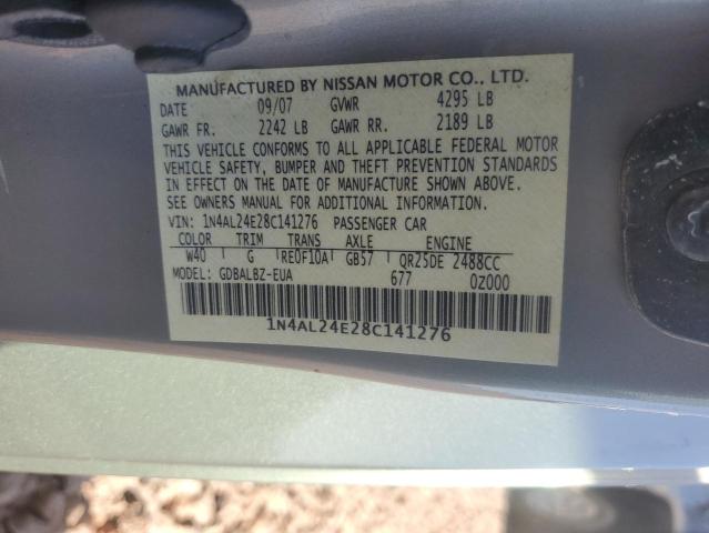 1N4AL24E28C141276 - 2008 NISSAN ALTIMA 2.5S GRAY photo 12