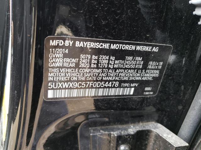 5UXWX9C57F0D54478 - 2015 BMW X3 XDRIVE28I BLACK photo 14