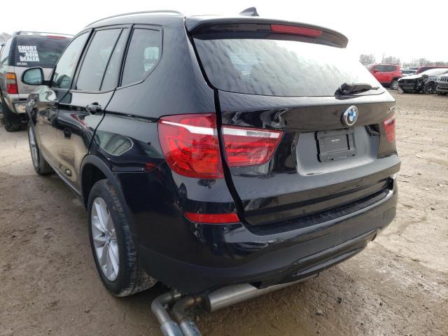 5UXWX9C57F0D54478 - 2015 BMW X3 XDRIVE28I BLACK photo 2