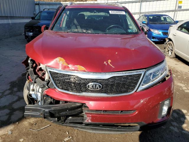 5XYKTCA69FG607263 - 2015 KIA SORENTO LX RED photo 5