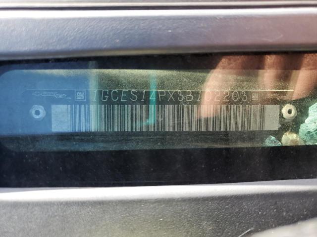 1GCES14PX3B102203 - 2003 CHEVROLET SSR 黑色 照片 12