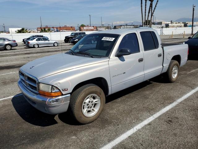 1B7GL2ANXYS663670 - 2000 DODGE DAKOTA QUAD SILVER photo 1