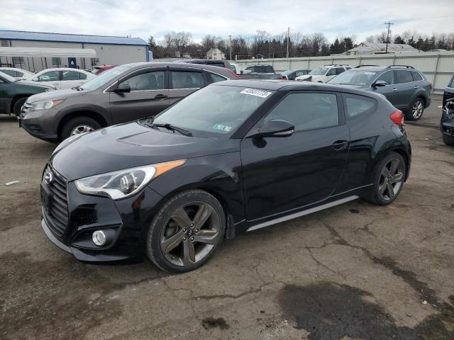 KMHTC6AE9FU217027 - 2015 HYUNDAI VELOSTER TURBO BLACK photo 1