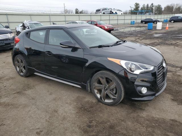 KMHTC6AE9FU217027 - 2015 HYUNDAI VELOSTER TURBO BLACK photo 4