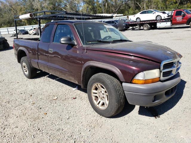 1D7GL12K24S748033 - 2004 DODGE DAKOTA SXT BURGUNDY photo 4