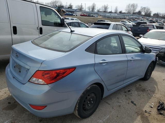 KMHCT4AEXEU633946 - 2014 HYUNDAI ACCENT GLS BLUE photo 3