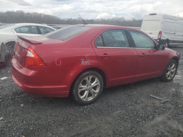 3FAHP0HA6CR390141 - 2012 FORD FUSION SE RED photo 3