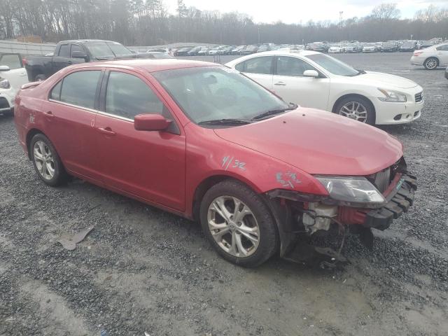 3FAHP0HA6CR390141 - 2012 FORD FUSION SE RED photo 4