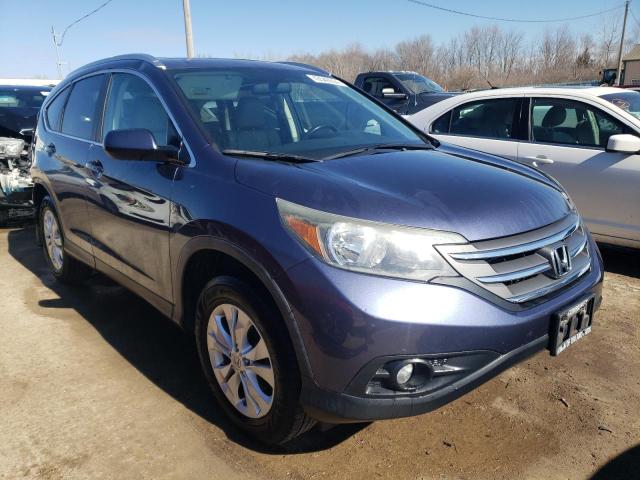 5J6RM4H74CL055455 - 2012 HONDA CR-V EXL BLUE photo 4