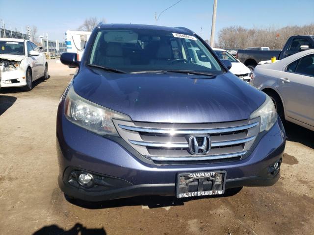 5J6RM4H74CL055455 - 2012 HONDA CR-V EXL BLUE photo 5