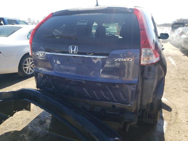 5J6RM4H74CL055455 - 2012 HONDA CR-V EXL BLUE photo 6