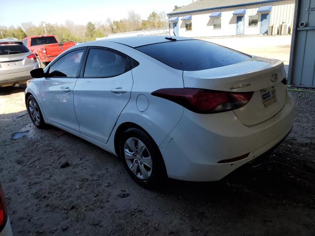 5NPDH4AE9GH780511 - 2016 HYUNDAI ELANTRA SE WHITE photo 2