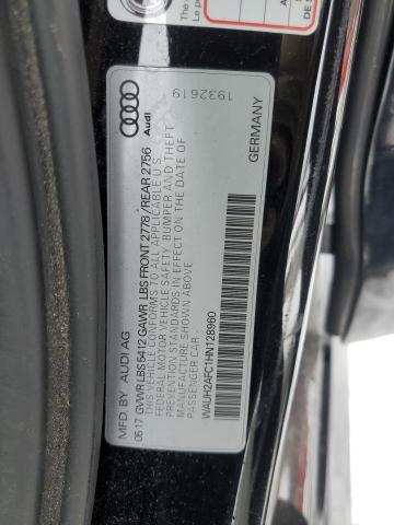 WAUH2AFC1HN128960 - 2017 AUDI A6 PRESTIGE შავი ფოტო 13