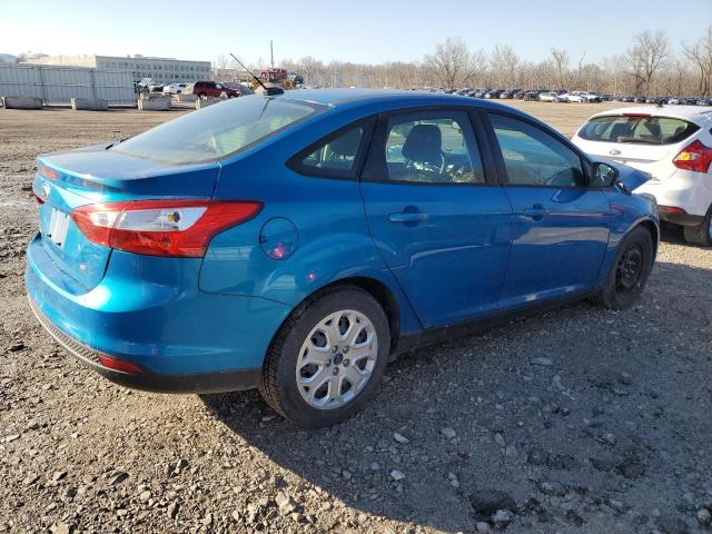 1FAHP3F22CL250499 - 2012 FORD FOCUS SE BLUE photo 3