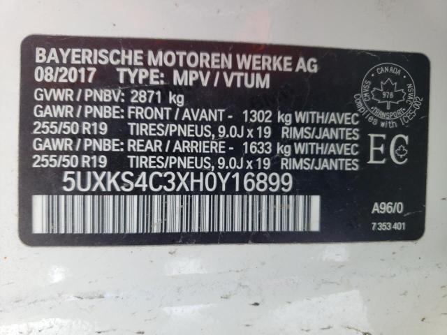 5UXKS4C3XH0Y16899 - 2017 BMW X5 XDRIVE35D Ağ foto 14