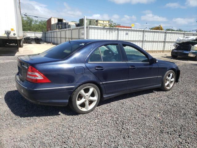 WDBRF40J85F648047 - 2005 MERCEDES-BENZ C 230K SPORT SEDAN BLUE photo 3