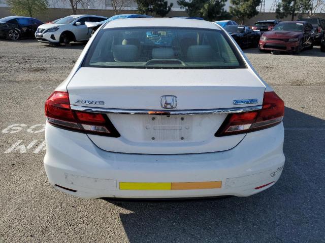 19XFB5F57DE000255 - 2013 HONDA CIVIC NATURAL GAS WHITE photo 6