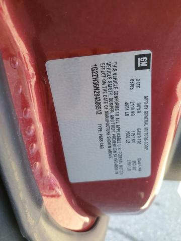 1G2ZH36N284308512 - 2008 PONTIAC G6 GT BURGUNDY photo 13