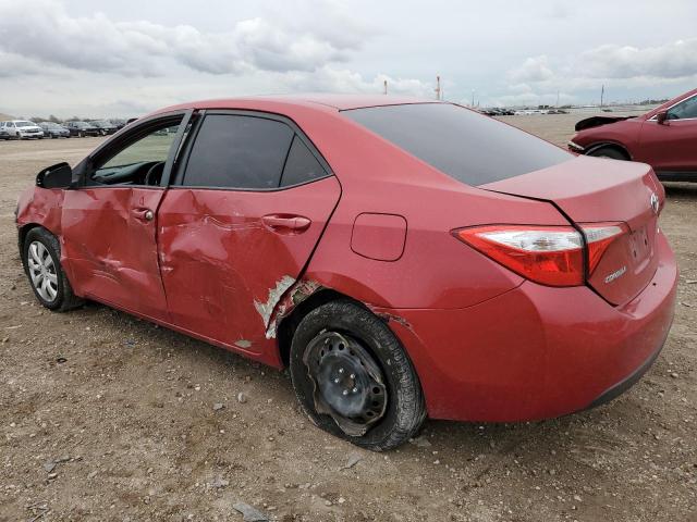 5YFBURHE1GP460558 - 2016 TOYOTA COROLLA L RED photo 2