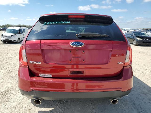 2FMDK3JC3EBA23330 - 2014 FORD EDGE SEL RED photo 6