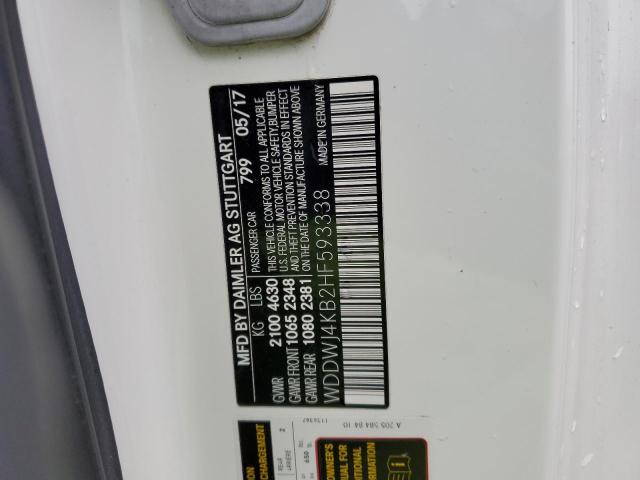 WDDWJ4KB2HF593338 - 2017 MERCEDES-BENZ C 300 4MATIC WHITE photo 12