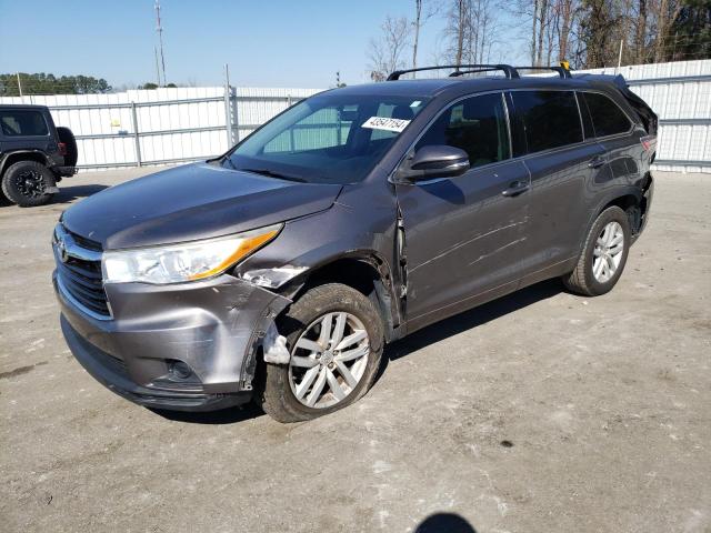 5TDZKRFHXES022515 - 2014 TOYOTA HIGHLANDER LE SILVER photo 1