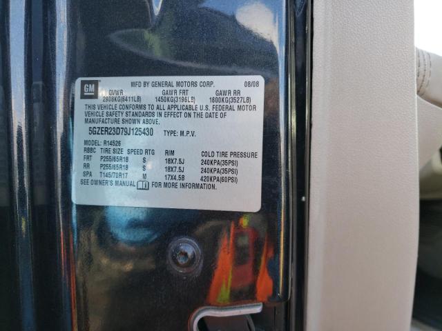 5GZER23D79J125430 - 2009 SATURN OUTLOOK XR BLACK photo 12