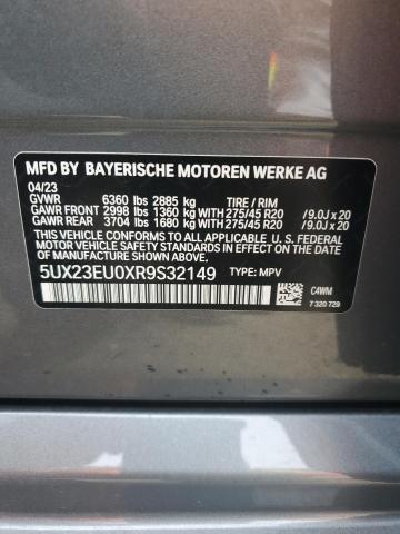 5UX23EU0XR9S32149 - 2024 BMW X5 XDRIVE40I GRAY photo 13