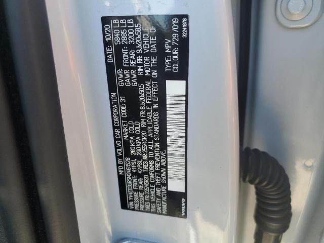 YV4ED3UR5M2461528 - 2021 VOLVO XC40 RECHARGE WHITE photo 13