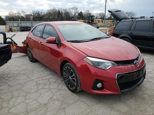 5YFBURHE5GP491490 - 2016 TOYOTA COROLLA L RED photo 4