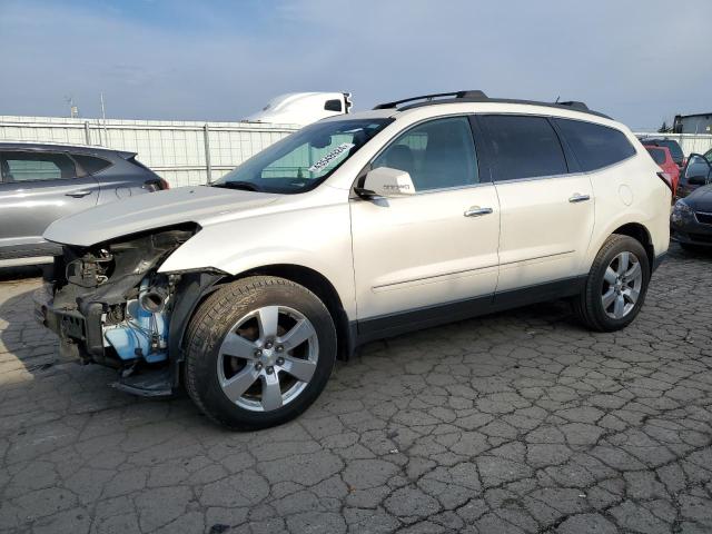 1GNKRJKD1EJ180523 - 2014 CHEVROLET TRAVERSE LTZ WHITE photo 1