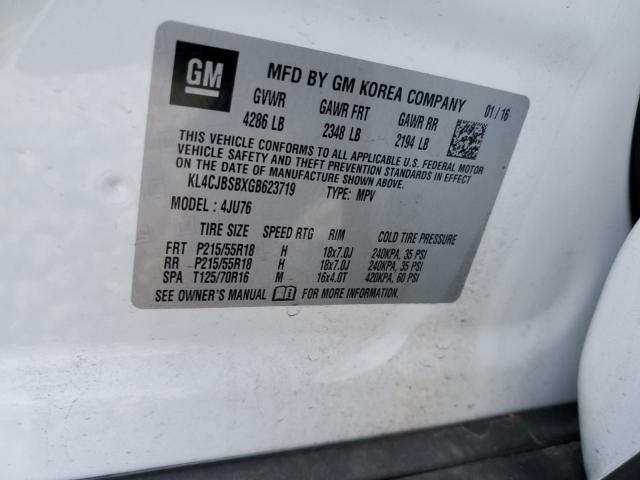 KL4CJBSBXGB623719 - 2016 BUICK ENCORE CONVENIENCE 白色 照片 12