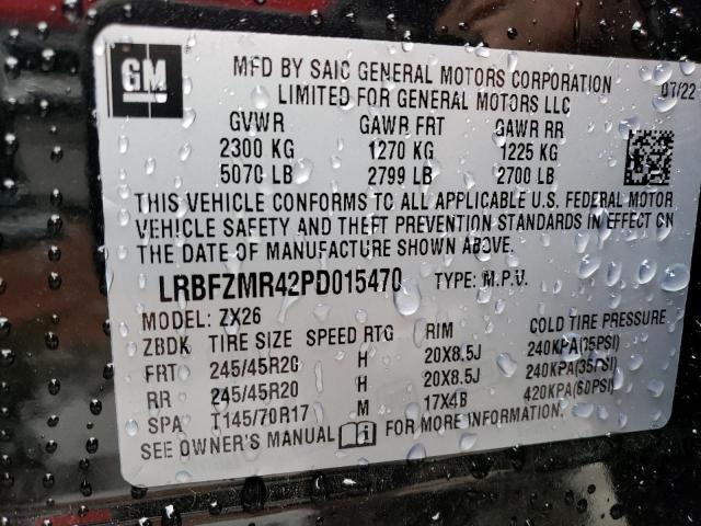 LRBFZMR42PD015470 - 2023 BUICK ENVISION PREFERRED BLACK photo 13