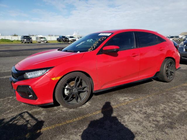 SHHFK7H90KU414298 - 2019 HONDA CIVIC SPORT TOURING RED photo 1