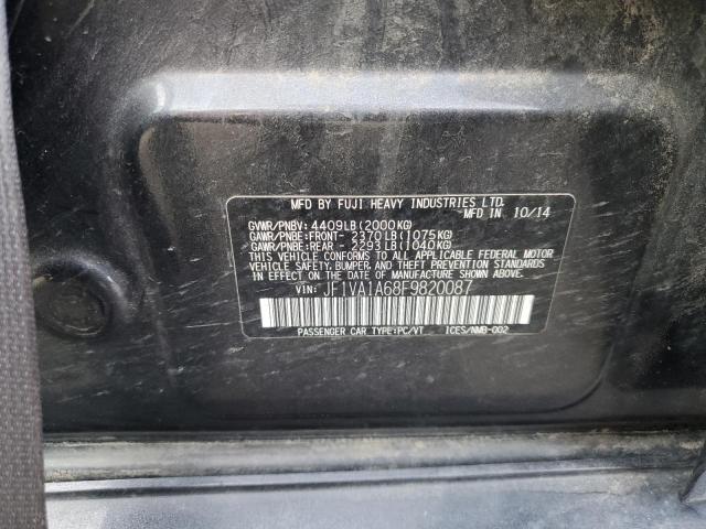 JF1VA1A68F9820087 - 2015 SUBARU WRX CHARCOAL photo 12