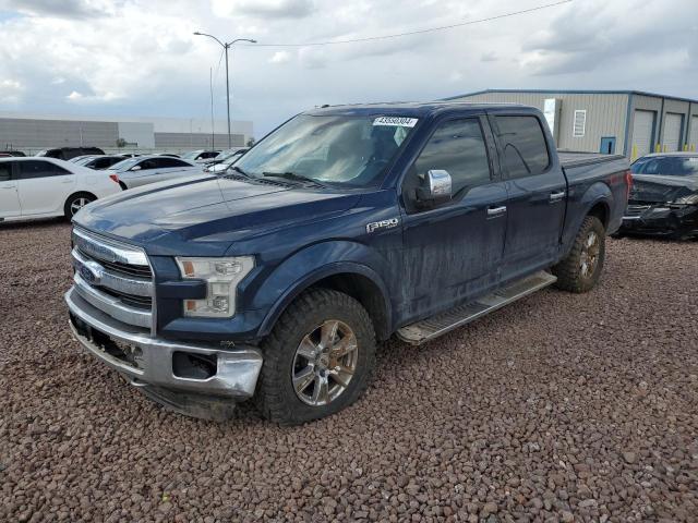 1FTEW1EF7GKD17635 - 2016 FORD F150 SUPERCREW BLUE photo 1