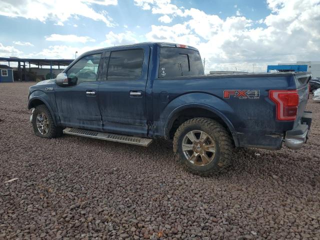 1FTEW1EF7GKD17635 - 2016 FORD F150 SUPERCREW BLUE photo 2