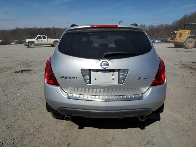 JN8AZ08W07W631667 - 2007 NISSAN MURANO SL SILVER photo 6