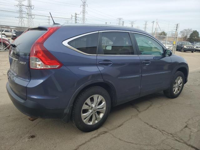 5J6RM4H77CL007299 - 2012 HONDA CR-V EXL BLUE photo 3