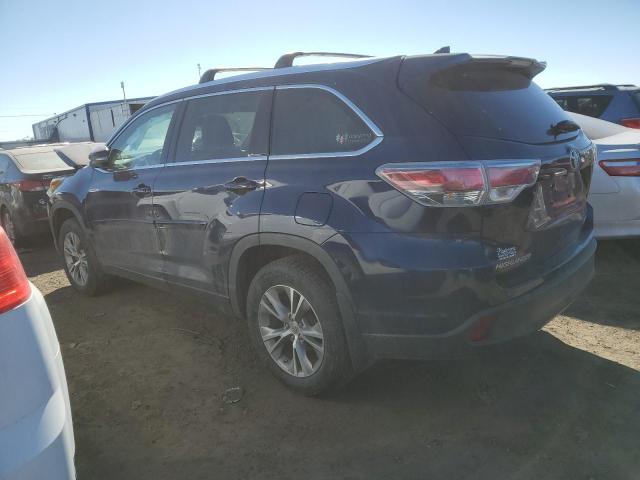 5TDJKRFH8FS163551 - 2015 TOYOTA HIGHLANDER XLE BLUE photo 2