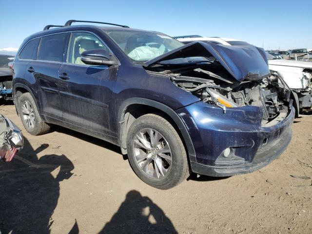 5TDJKRFH8FS163551 - 2015 TOYOTA HIGHLANDER XLE BLUE photo 4