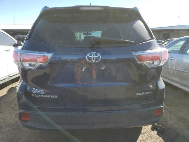 5TDJKRFH8FS163551 - 2015 TOYOTA HIGHLANDER XLE BLUE photo 6
