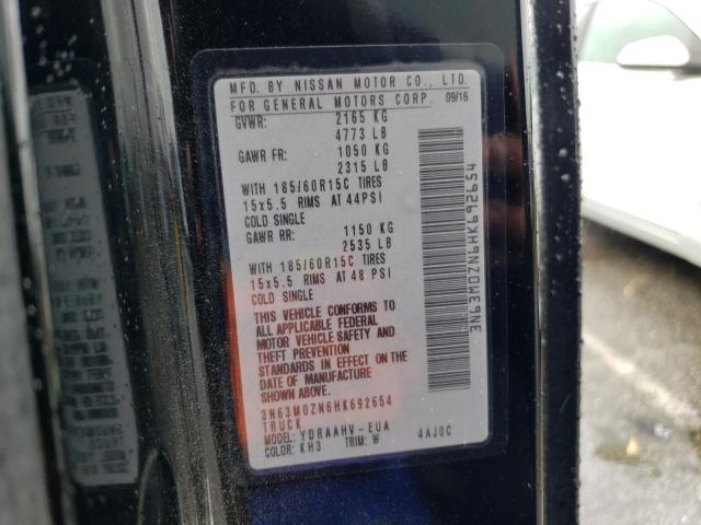 3N63M0ZN6HK692654 - 2017 CHEVROLET CITY EXPRE LT 黑色 照片 12