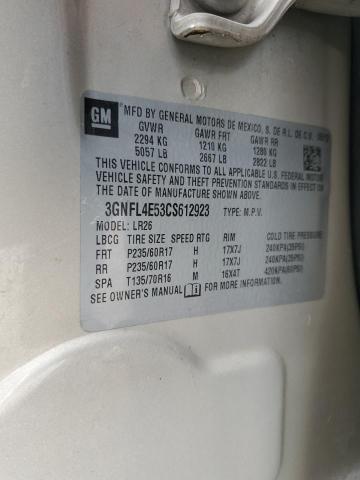 3GNFL4E53CS612923 - 2012 CHEVROLET CAPTIVA SPORT 金色 照片 13