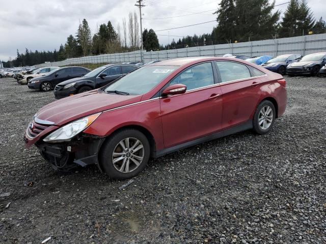 5NPEB4AC9EH883705 - 2014 HYUNDAI SONATA GLS BURGUNDY photo 1