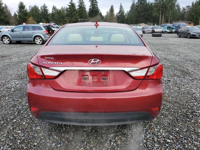 5NPEB4AC9EH883705 - 2014 HYUNDAI SONATA GLS BURGUNDY photo 6